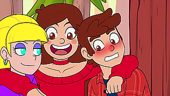 Gravity Falls'Un Çizgi Film Porno Parodisi: Tıraşlı Amcık Ve Sik Üzerinde Sürüş