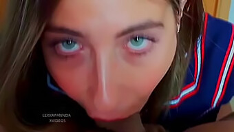 A stunning teen gives a mind-blowing blowjob and receives my ejaculation in her eyes