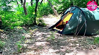 Caught solo masturbation girl during camping trip