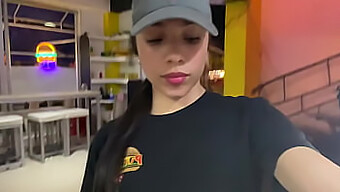 Young Waitress Succumbs To Sexual Desire And Masturbates At Work - A Prohibited Yet Satisfying Act