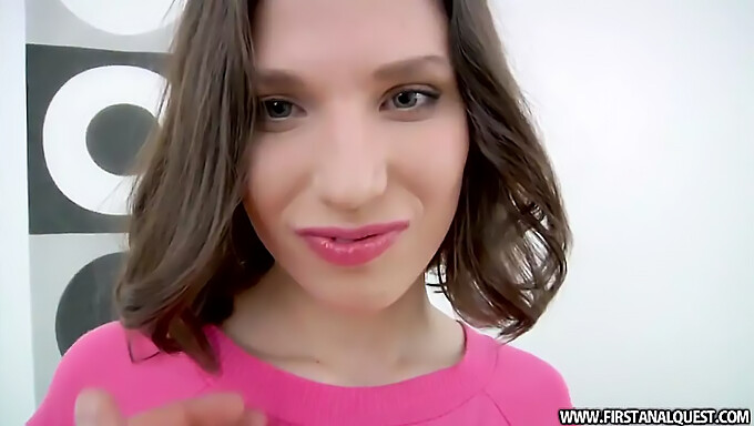 Russian girl in red lipstick gets her ass pounded hard and deep