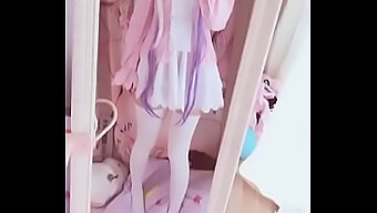 Kanna'S Solo Cosplay Show With Fingering Action