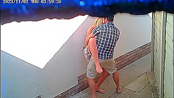 Intense Outdoor Sex Caught On Surveillance Camera At A Public Eatery