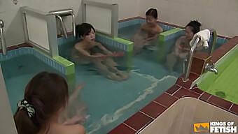 Asian Ladies Bathe And Receive Unwanted Attention From A Perv