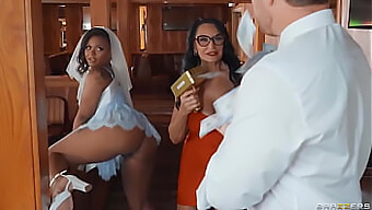 Rita Daniels, Caitlin Bell y Avery Jane en un video caliente temático de bodas