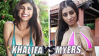 La déesse musulmane Mia Khalifa et la beauté américaine Violet Myers s'engagent dans un trio torride