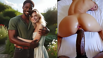 Trio interracial avec une femme blonde aux gros seins et un amant expérimenté