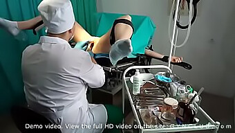 Medical Fetish Girl Reaches Orgasm On Examination Chair