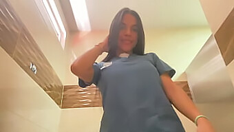 A Naughty Nurse Pleasures Herself In The Hospital Lavatory